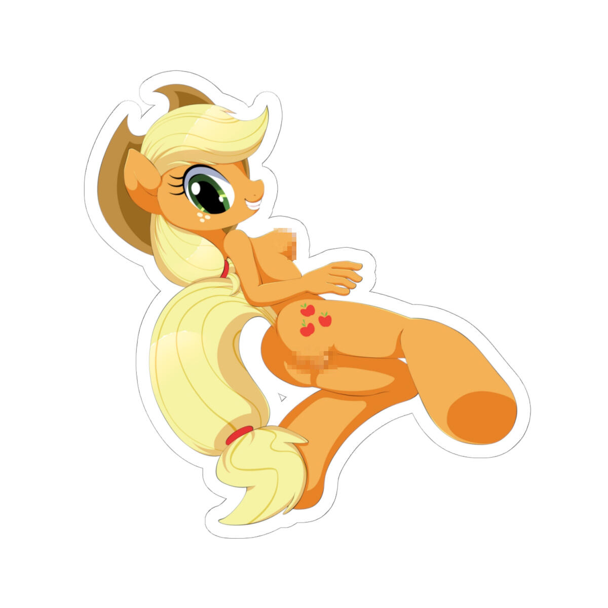 Applejack from My Little Pony posing nude