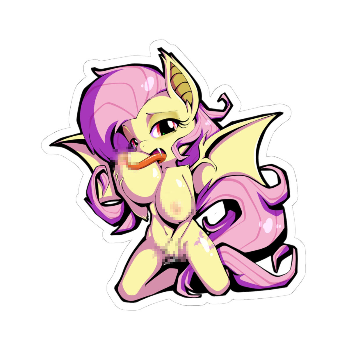 Flutterbat from My Little Pony posing nude