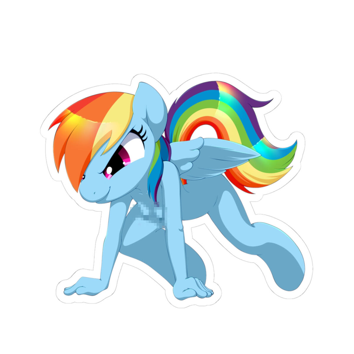 Rainbow Dash Rainbow Dash from My Little Pony posing nude
